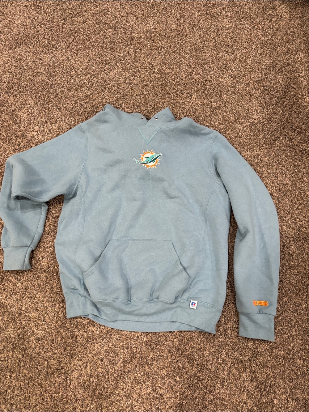 Russell Athletic Miami Dolphins Teal Crewneck Sweatshirt